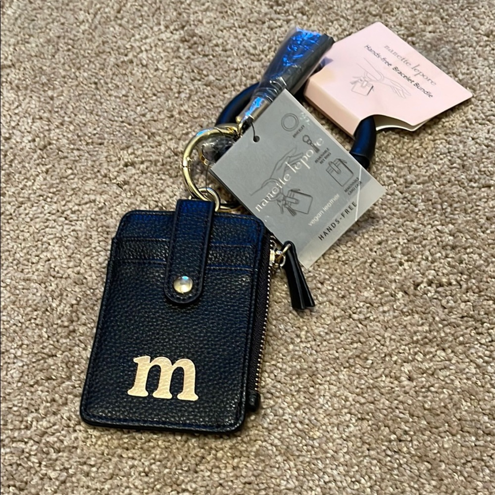 Nanette Lepore Black Leather Card Holder